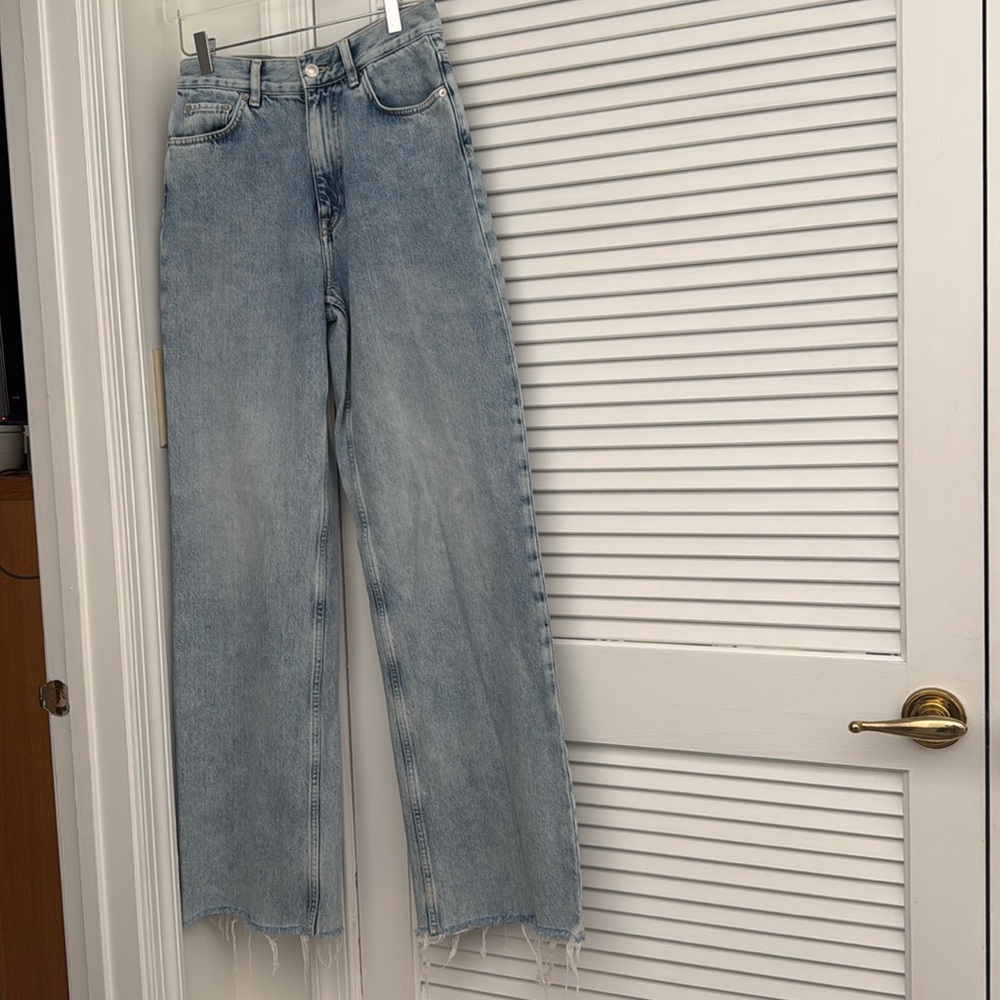& Other Stories Light Blue Wide Leg Jeans